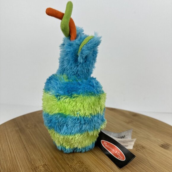 Melissa and Doug Blue Green Striped Fuzzy Monster Bowling Pin Plush Replacement - Picture 2 of 6
